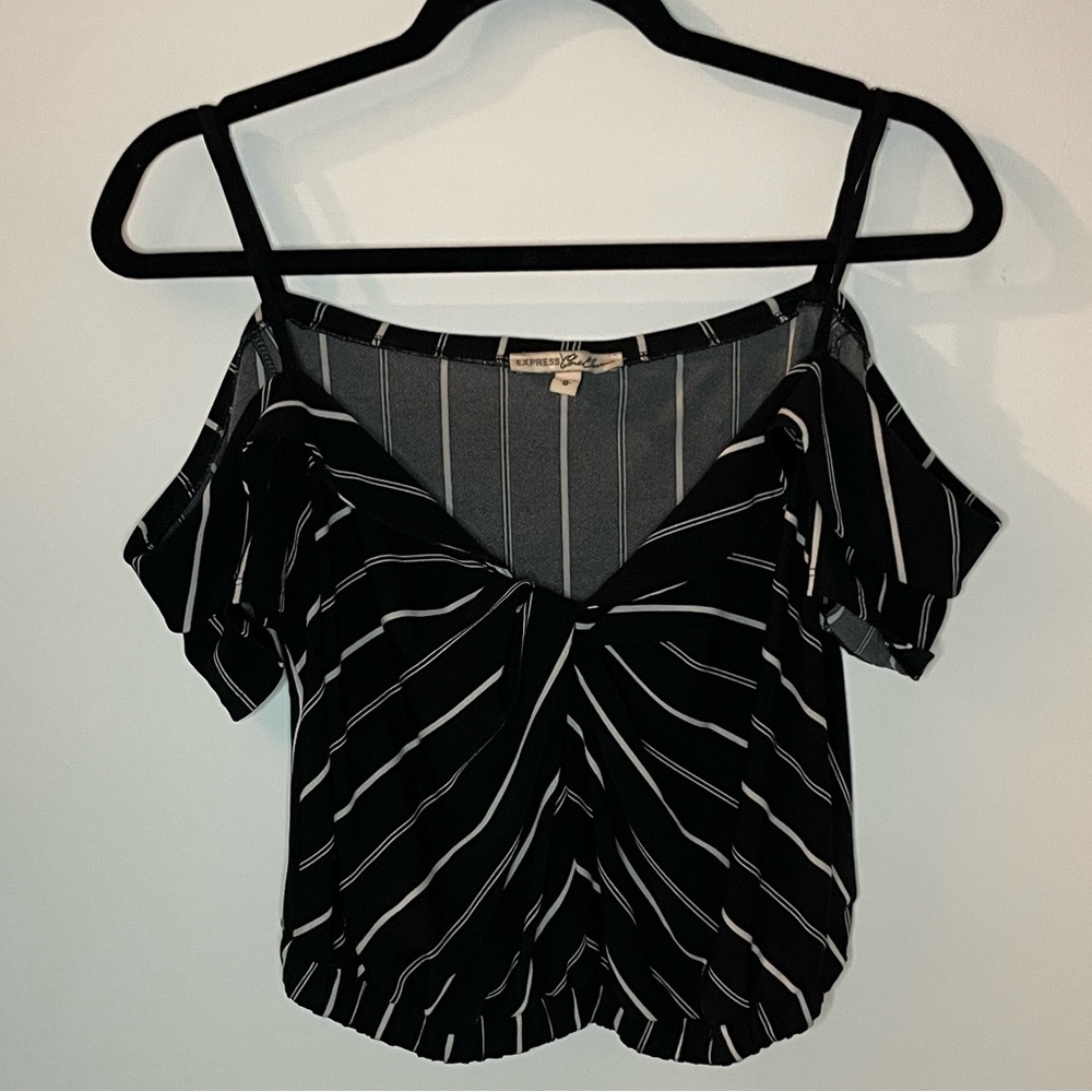 Express stripped crop top